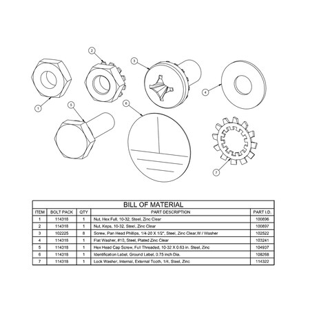 Saginaw Control & Engineering Nema 1 Master Bolt Pack SCE-123581